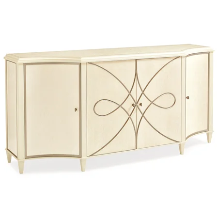 Transitional "Eye Candy" Sideboard with Adjustable Shelves